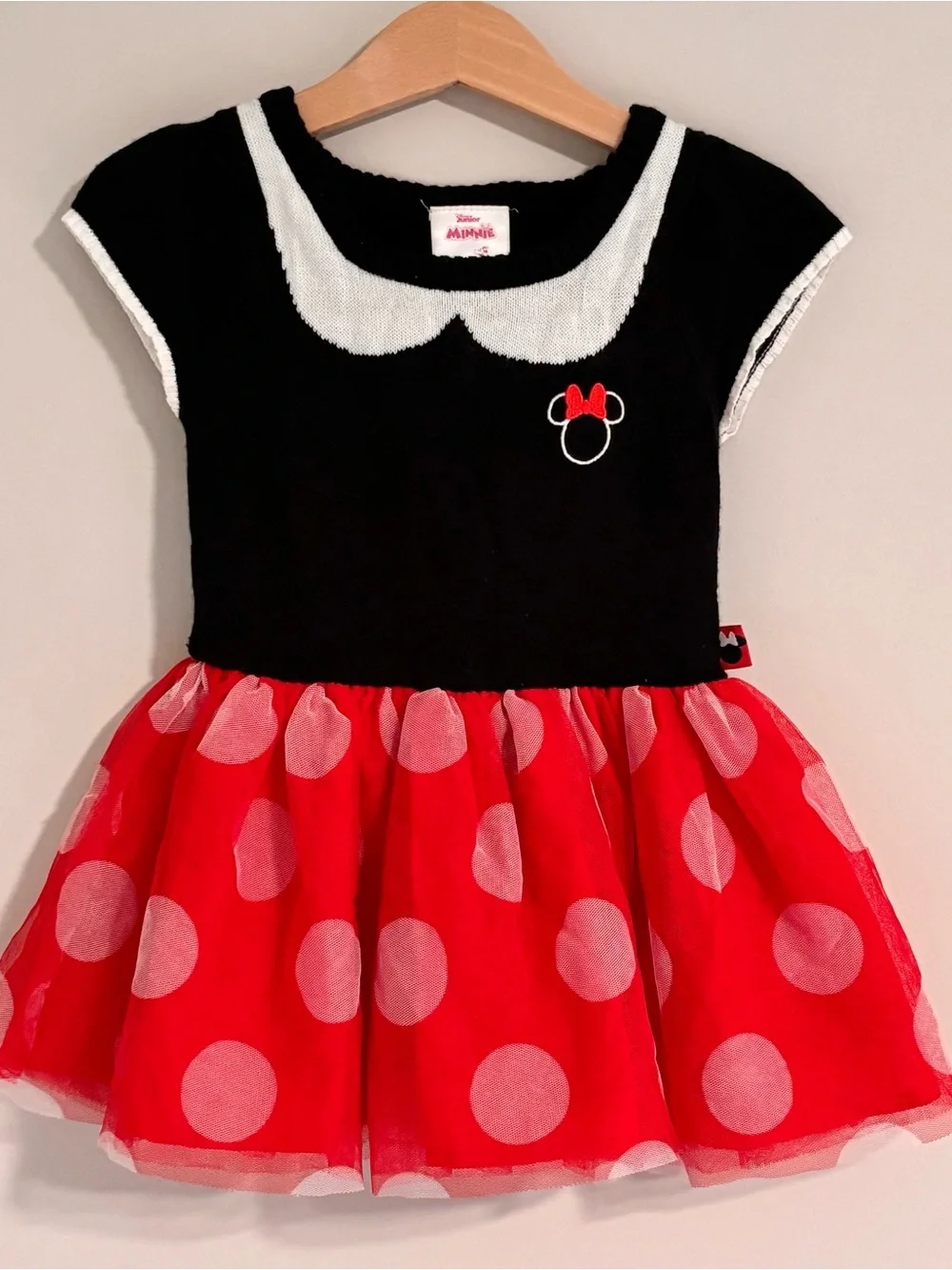 Minnie Mouse Black & Red Girls Dress